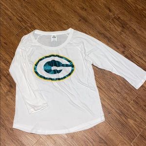 PINK Victoria’s Secret Green Bay Packers 3/4 tee